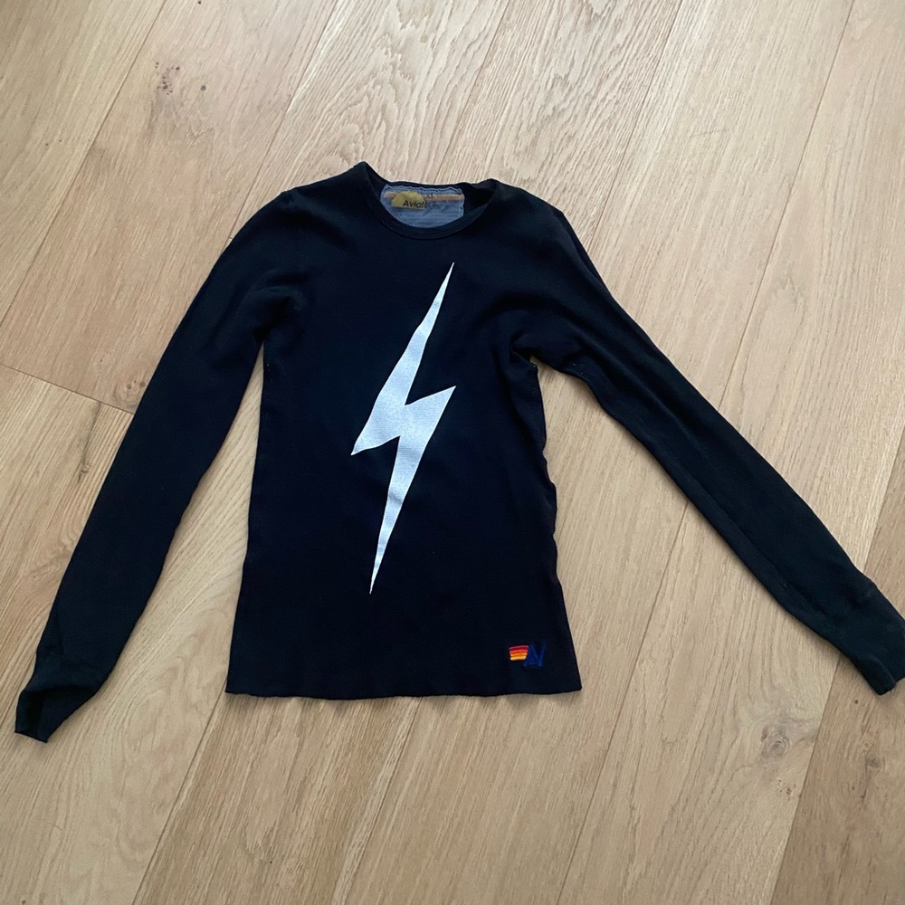 Aviator Nation Long Sleeve tee with signature lightening bolt